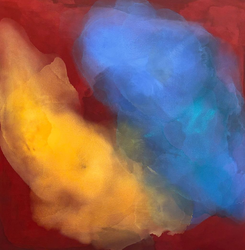 A Flickering, 72x72, acrylic on canvas, 2024