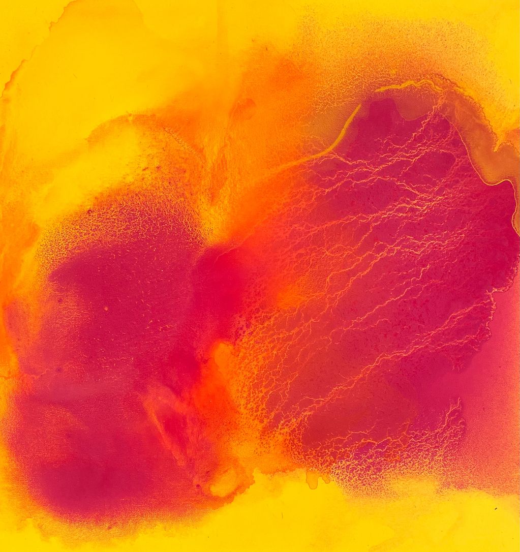 Pop Through, 72x72, acrylic on canvas, 2023