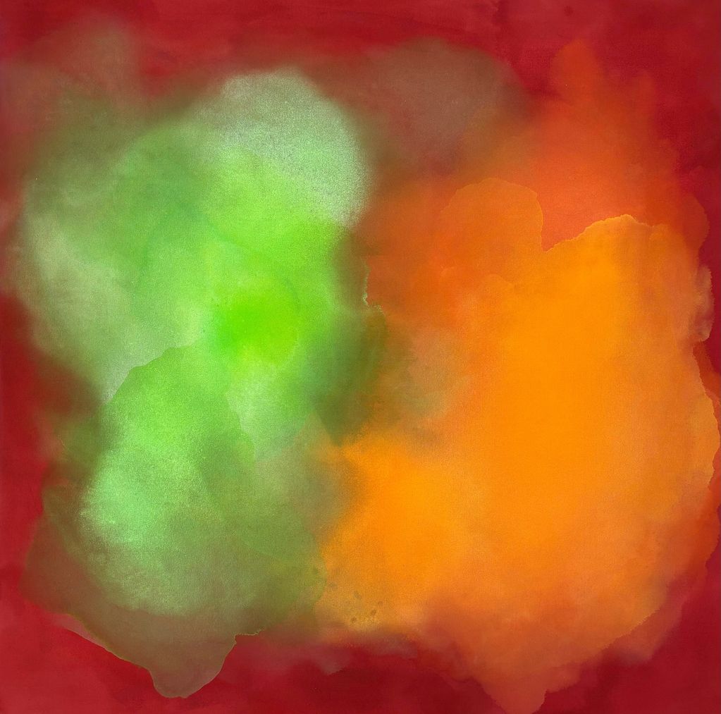 Psychic Genealogy, 72x72, acrylic on canvas, 2024